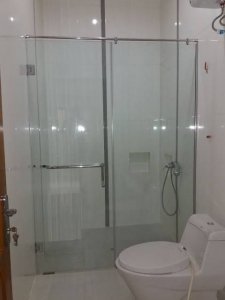 Shower box kaca tempered Pintu kaca frameless